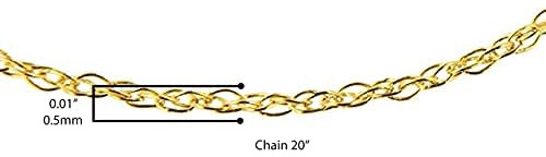 Haus Of Brilliance Collar De Cadena De 18 Cuerdas, Unisex, Y