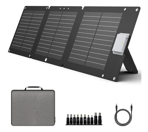 Panel Solar Portátil De 60 W Con Salida De 18 V Cc, Cargador