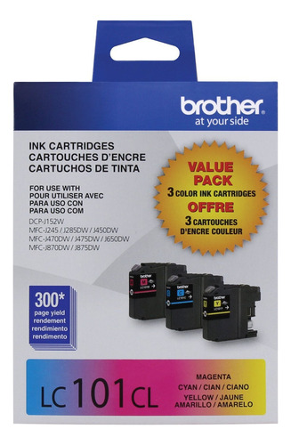 Brother Printer Innobella Lcpks Lc101 - Tinta De Color (3 U.