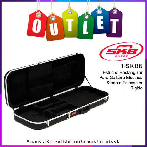 Skb 1skb-6 Estuche Abs Para Guitarra Rectangular Outlet 