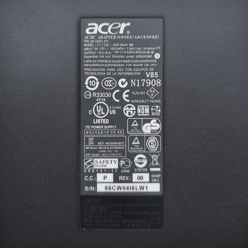 Cargador Orig. Notebook Acer Aspire E15 E5-573g-p3un (n15q1)