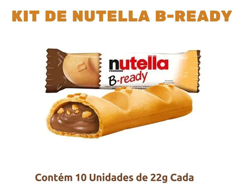 Nutella B-ready Biscoitos Wafer Creme (10unx22g) Lançamento.