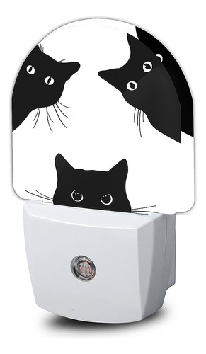 Aowula Cat Night Light, Black Cat Night Lights Se Conecta A 