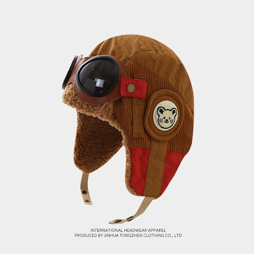 Gorro Gafas Aviador Unisex Retro Cálido Bonito Para Invierno