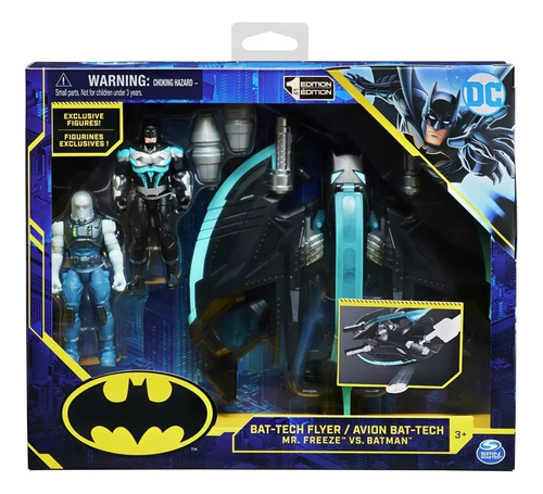 Figuras Dc Batman Vs Mr Freeze C/ Avion Y Accs Tun Tunishop