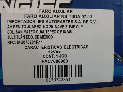 Kit Faros Auxiliares Ns Tilda 07-13
