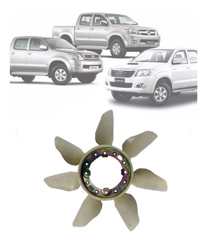 Hélice Radiador Hilux Pickup 05 006 2007 2008 2009 2010 2011