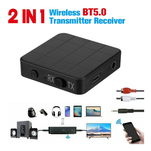 Transmisor /  Receptor Bluetooth 5.0 De Audio Para Tv 2 En 1