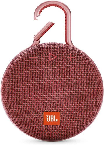 Bocina JBL Clip 3 portátil con bluetooth waterproof fiesta red 