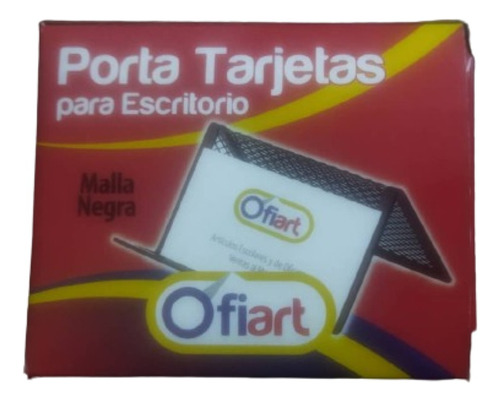 Porta Tarjetas Para Escritorio Ofiart ( Malla Negra )