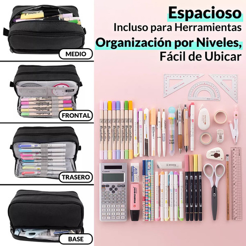 Ppyy Estojo Para Lápis, Organizador De Grande Capacidade De