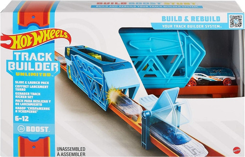 Hot Wheels Track Builder Mattel Pista Lanzador De Impulso