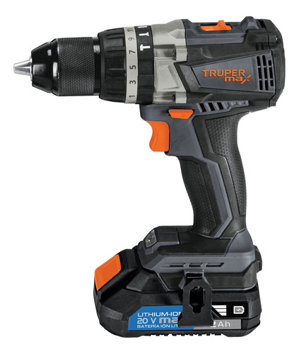 Taladro Rotomartillo Inalámbrico 1/2 Truper Max Max-20r 20v Color Gris