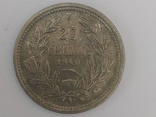 Moneda 20 Centavos Chile 1940