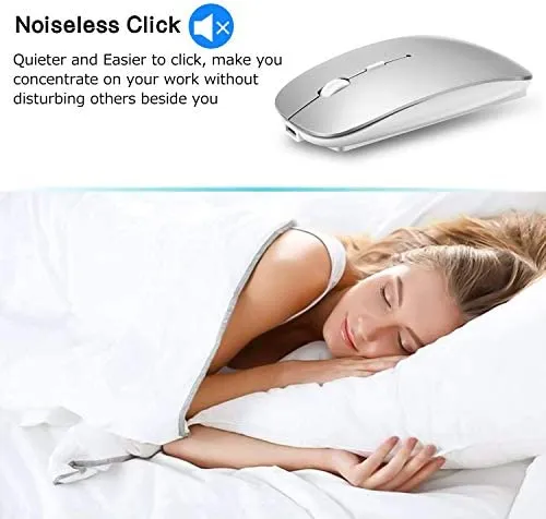 Mouse Inalámbrico Shuguotu, 2.4g Slim Mute Silent Click Mous