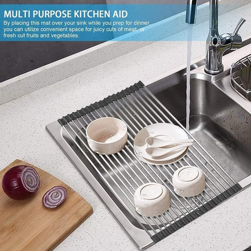Imagen 3 de 7 de Secaplatos Escurridor Enrollable Bacha Tender Silicona Pilet