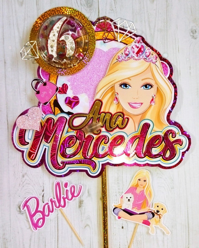 Toopers Para Tortas Minitoppers Barbie Personalizados