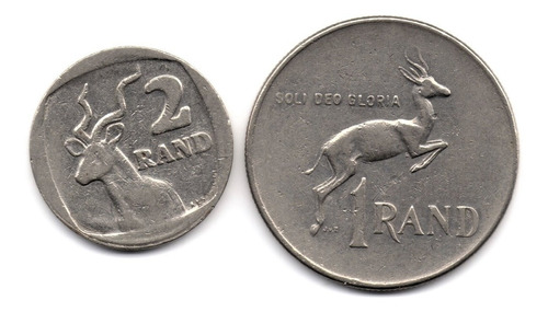 Sudáfrica 1 Y 2 Rand 1977 Y 1990