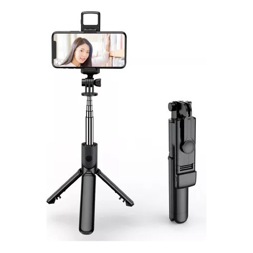 Bastón Palo Selfie Celular Con Luz Control Bluetooth Trípode