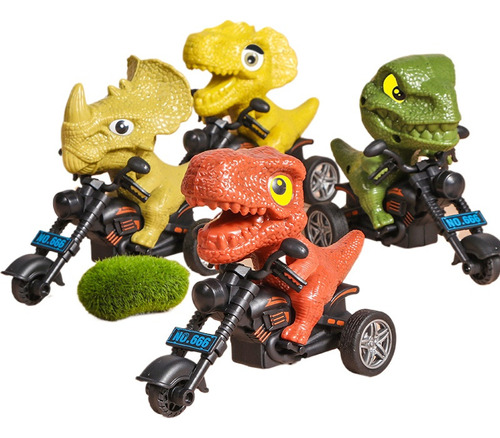 Z 4 Dinosaurios Moto Juguetes Inercia Scooter Coche