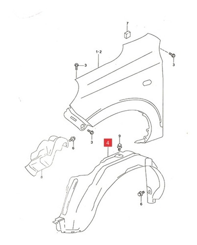 Salvabarro Delantero Der. Suzuki Alto 800 Gl 2020-