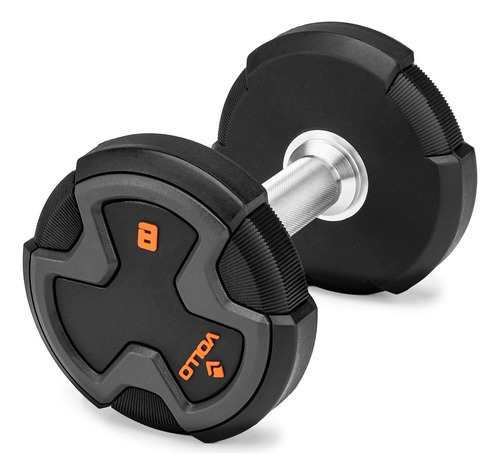 Halter Dumbbell 8kg Hexagonal Academia Musculação Fitness Cor Preto