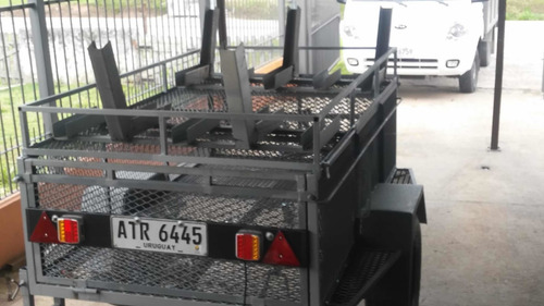 Imagen 7 de 11 de Trailer Con Tapa Y Soporte Para 5 Bicicletas