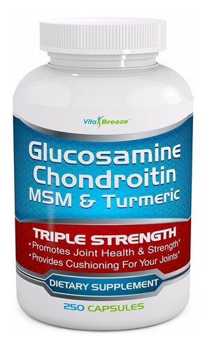 Glucosamina 1500mg 240 Capsulas Vita Breeze +chondroitin1000