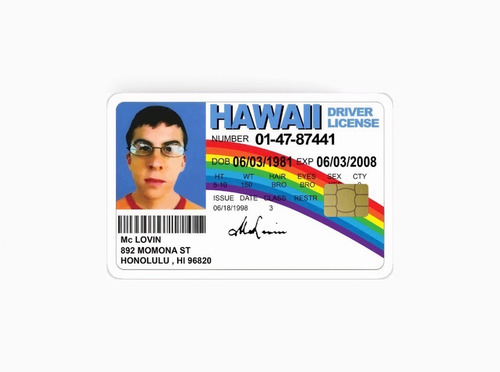 Mclovin Personalizable, Skin Para Tarjetas Bancarias