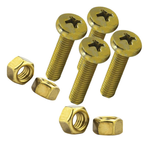 100 Parafusos M4 Phillips Panela M4x30mm 3cm Com Porca M4