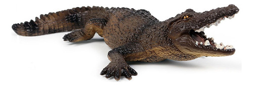 3 Simulación De Figuras De Animales De Cocodrilo, Marrón