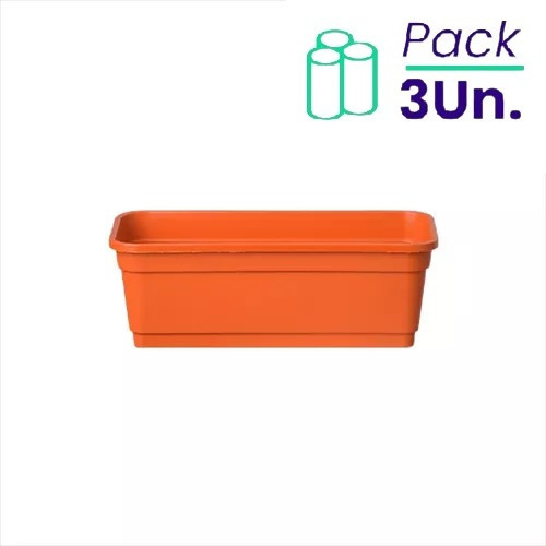 Pack X3u Maceta Plástica Macetero Babilonia Bebé Jardinería Color Durazno