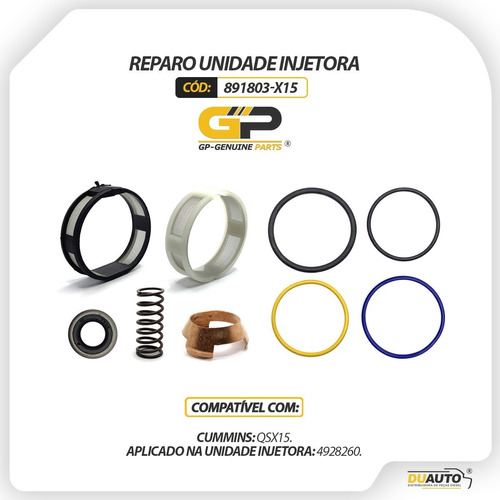 Reparo Unidade Injetor Compatível Cummins Qsx15 - 891803-x15