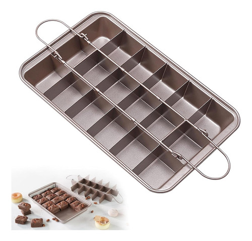 Asadera Molde Antiadherente Hornear Brownie, 18 Separaciones