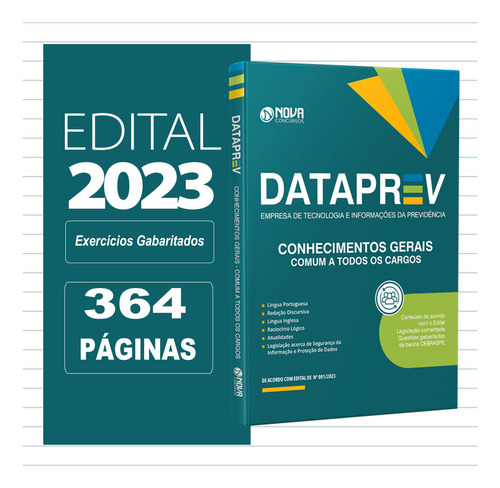 Apostila Dataprev 2023 - Comum A Todos Os Cargos (conhecimentos Gerais), De Professores Especializados., Vol. Único. Editora Nova Concursos, Capa Mole, Edição Oficial Em Português, 2023