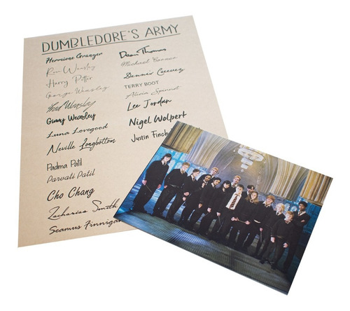 Carta Y Foto De Dumbledores Army De Harry Potter