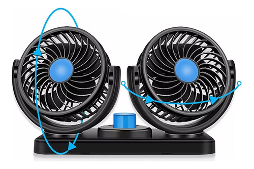 Ventilador Portátil De Doble Cabezal Para Coche/camión