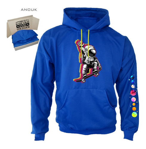 Imagen 9 de 10 de Buzo Hoodie Personalizado Saco Astronauta Planetas Unisex
