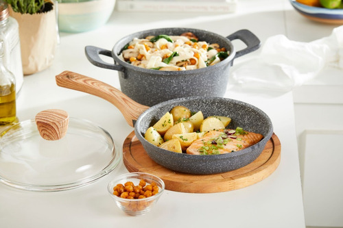 Imagen 2 de 8 de Maestro De Cocina Sarten+cacerola Premium Antiadherente 20cm