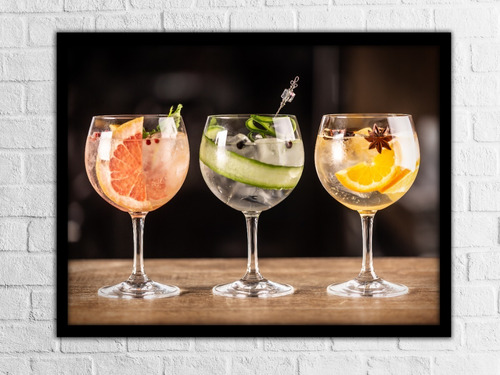 Cuadro Decorativo, Gin Tonic, Cocktail , Ideal Cocina 32x42