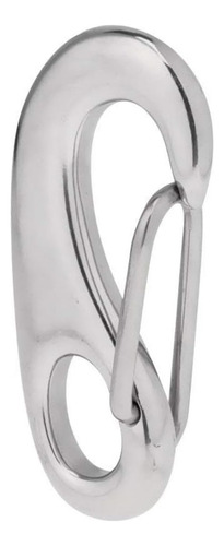 Kit 2 Mosquetão Chaveiro Resistente Aço Inox 100mm Cor Cinza