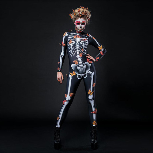 Navidad Body De Calavera Con Capa De Mariposa Halloween