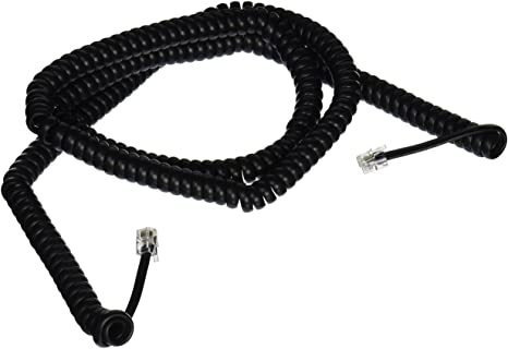 Belkin Pro Series - Cable De Teléfono En Espiral (negro, 25