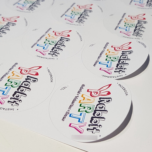 Imagen 4 de 7 de Stickers Publicitarios Pegotines Personalizados (120 Uds)
