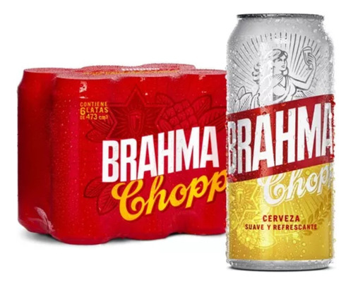 Cerveza Brahma Chopp American Adjunct  473 ml 6 Un Go Bar®