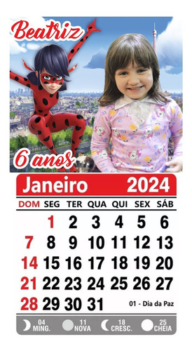 96 Mini Calendários Personalizados! Envio Super Rápido!