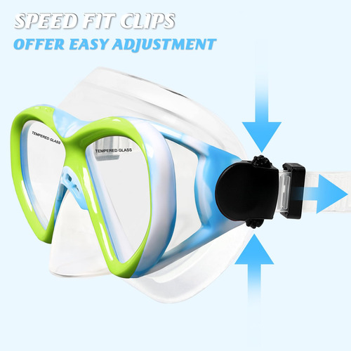 Gafas De Natación For Niños, Máscara De Buceo Y Snorkel