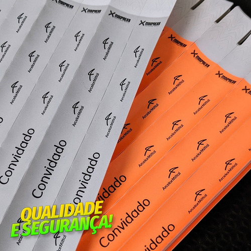 Imagem 3 de 6 de Pulseira Identificação Nylon Impressão Simples . 200 Unids