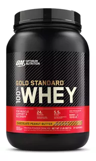 Suplemento en polvo Optimum Nutrition Proteína Gold Standard 100% Whey proteína sabor chocolate peanut butter en pote de 907g