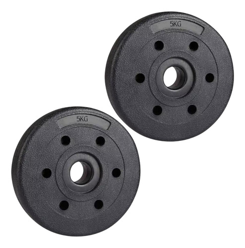 Set 2 Discos Preolímpicos Pvc 5kg Entrenamiento